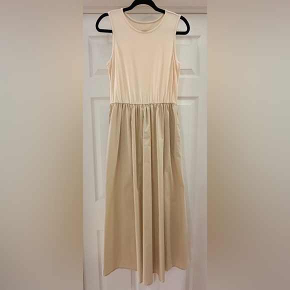 NWT Commense Sleeveless Neutral Midi Dress Tan sz XL - Picture 2 of 6